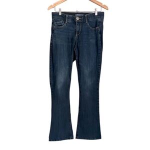 Democracy Women's Wide Leg Jeans Dark Blue Stretch Size 6